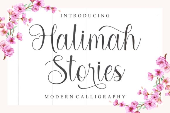 Halimah Stories: A Stylish Script Font