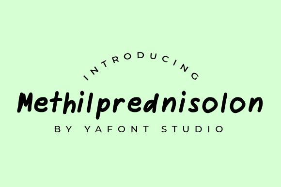 Methilprednisolon: A Sweet Script Font