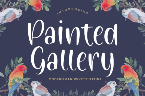 Painted Gallery Font: Handwritten Elegance for Crafters