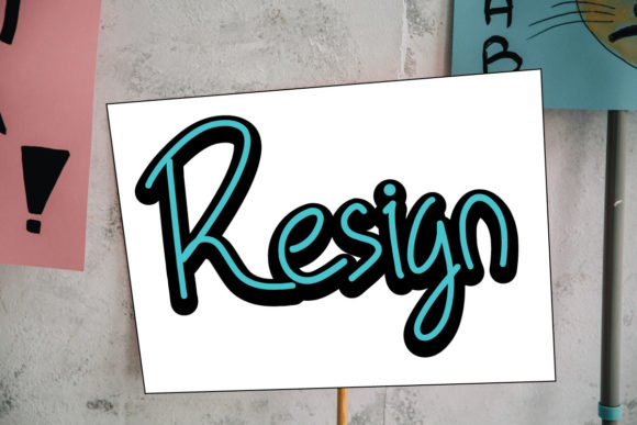 Resign: A Quirky Handwritten Font