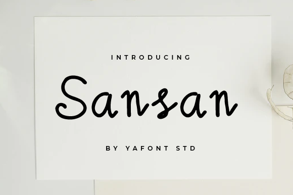 Sansan: A Delicate Handwritten Font